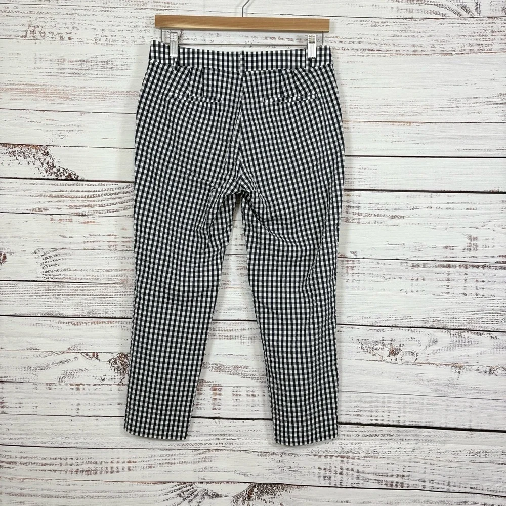 J.Crew Navy Check Seersucker Crop Ankle Pants
